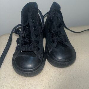 Kids Black High-Top Sneakers